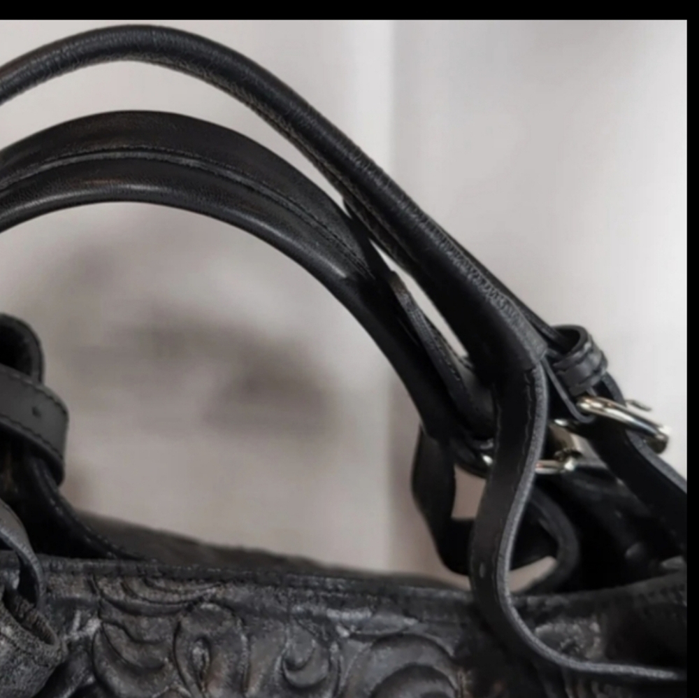 Isadora Italy ♣️Embossed Leather Tote Shoulderbag Crossbody ♣️ - Picture 12 of 15